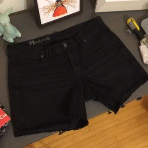 Madewell denim midi short Midnight wash
